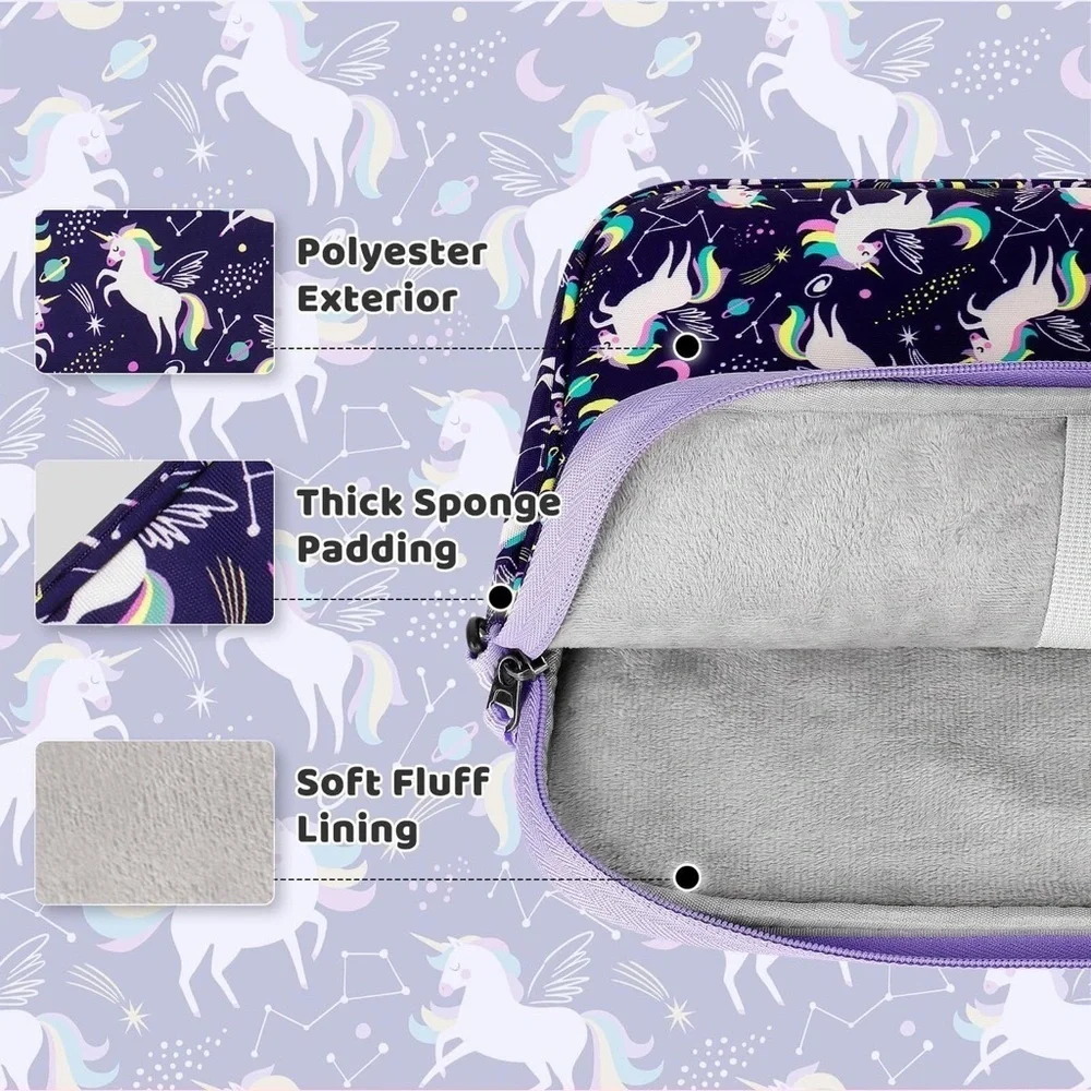 Unicorn Purple Tablet Bag 12.5 Inch